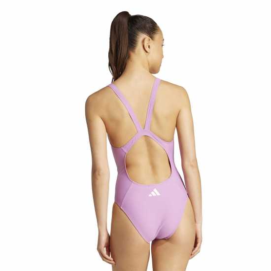 Adidas Mid Swimsuit Womens Purple/White Дамски бански