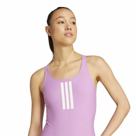 Adidas Mid Swimsuit Womens Purple/White Дамски бански