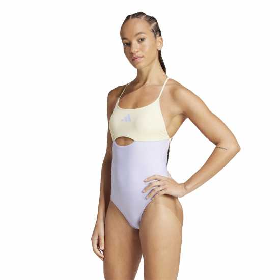 Дамски бански Adidas Padded Colorblock X-Back Swimsuit Womens Adidas Padded Colorblock X-Back Swimsuit Womens Дамски бански