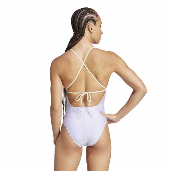 Дамски бански Adidas Padded Colorblock X-Back Swimsuit Womens Adidas Padded Colorblock X-Back Swimsuit Womens Дамски бански