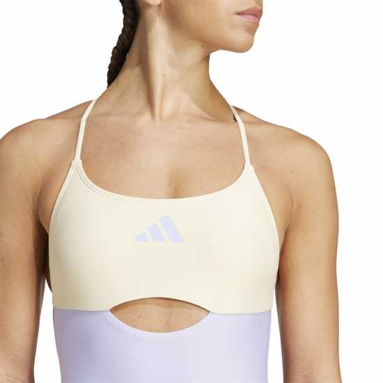 Дамски бански Adidas Padded Colorblock X-Back Swimsuit Womens Adidas Padded Colorblock X-Back Swimsuit Womens Дамски бански