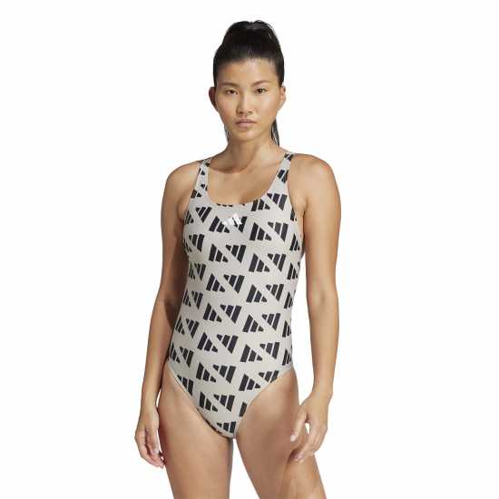 Дамски бански Adidas Logo Graphic V-Back Swimsuit Въртел/Черен Adidas Logo Graphic V-Back Swimsuit Въртел/Черен Дамски бански