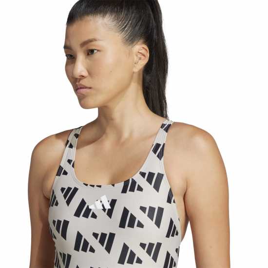 Дамски бански Adidas Logo Graphic V-Back Swimsuit Въртел/Черен Adidas Logo Graphic V-Back Swimsuit Въртел/Черен Дамски бански