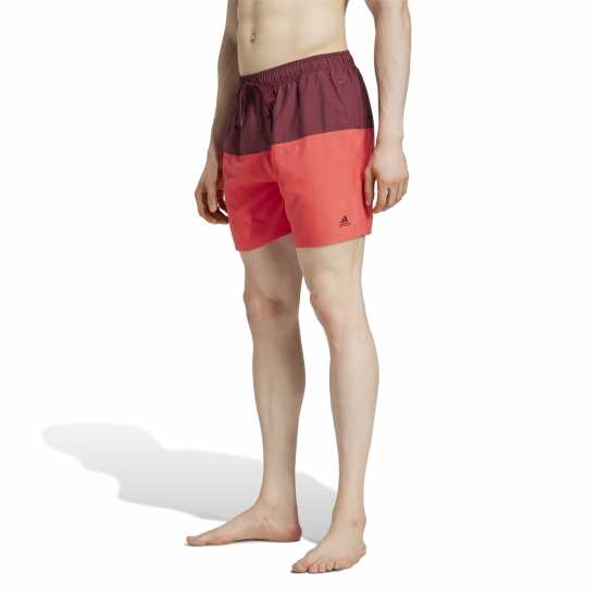 Adidas Colorblock Clx Swim Shorts Short Length Сянка/Червен Мъжки плувни шорти и клинове
