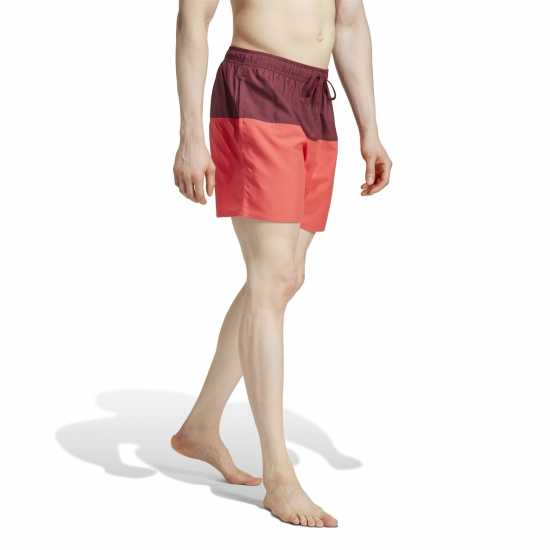 Adidas Colorblock Clx Swim Shorts Short Length Сянка/Червен Мъжки плувни шорти и клинове