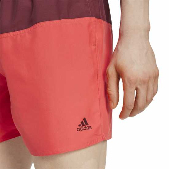 Adidas Colorblock Clx Swim Shorts Short Length Сянка/Червен Мъжки плувни шорти и клинове