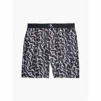 Calvin Klein Drawstring Monogram Swim Shorts Black AOP 0GL Мъжки къси панталони