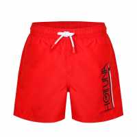 Hot Tuna Момчешки Къси Гащи Swim Shorts Junior Boys Red Logo Детски бански и бикини