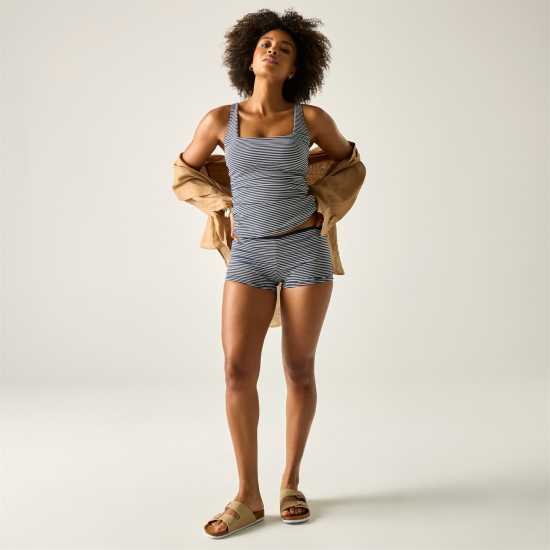 Regatta Women's Two Piece Swimsuit Navy/White Regatta Women's Two Piece Swimsuit Navy/White