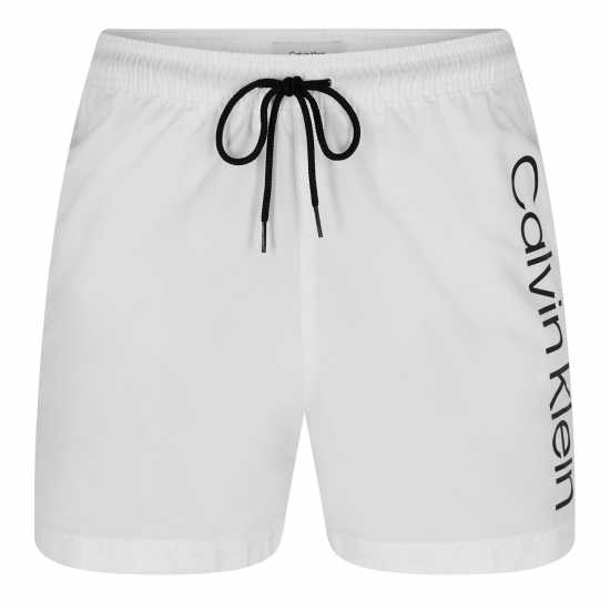 Мъжки плувни шорти и клинове Calvin Klein Large Logo Swim Shorts CL Бяло Calvin Klein Large Logo Swim Shorts CL Бяло Мъжки плувни шорти и клинове