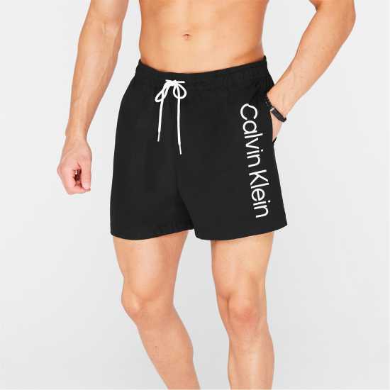 Calvin Klein Large Logo Swim Shorts Черно Мъжки плувни шорти и клинове