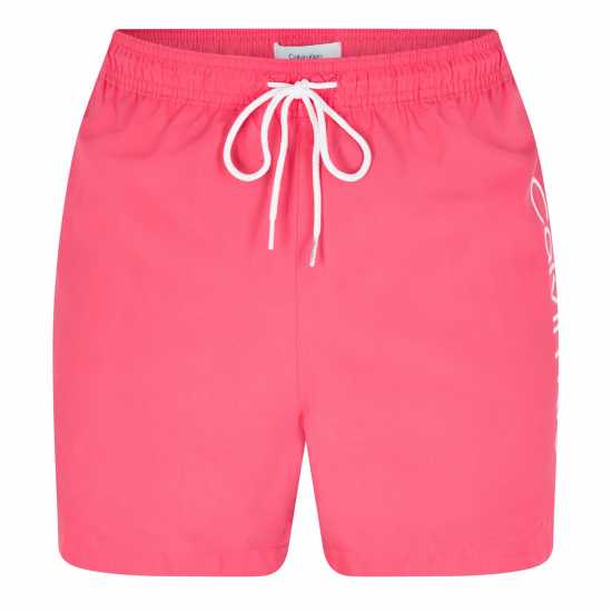 Мъжки плувни шорти и клинове Calvin Klein Large Logo Swim Shorts Розова Светкавица Calvin Klein Large Logo Swim Shorts Розова Светкавица Мъжки плувни шорти и клинове