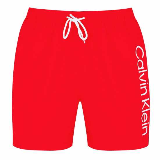 Мъжки плувни шорти и клинове Calvin Klein Large Logo Swim Shorts Червено Calvin Klein Large Logo Swim Shorts Червено Мъжки плувни шорти и клинове