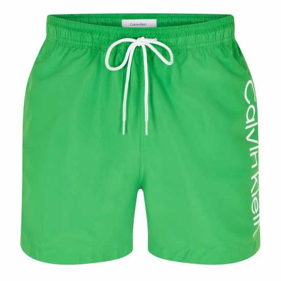 Мъжки плувни шорти и клинове Calvin Klein Large Logo Swim Shorts Зелено ябълка Calvin Klein Large Logo Swim Shorts Зелено ябълка Мъжки плувни шорти и клинове