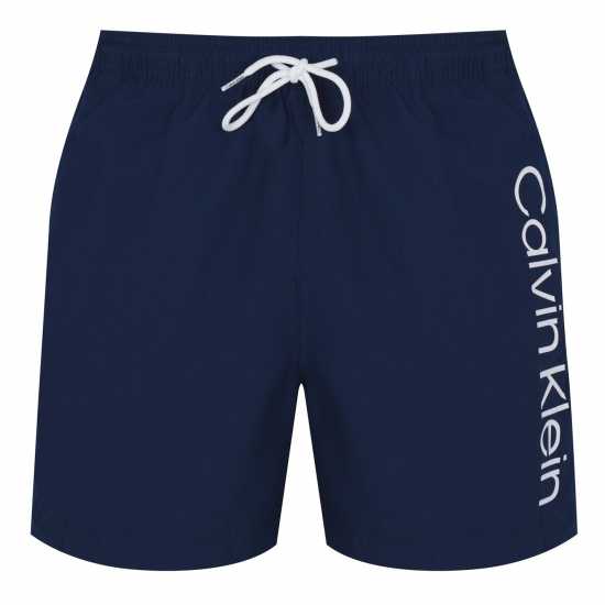 Мъжки плувни шорти и клинове Calvin Klein Large Logo Swim Shorts Морска синьо Calvin Klein Large Logo Swim Shorts Морска синьо Мъжки плувни шорти и клинове