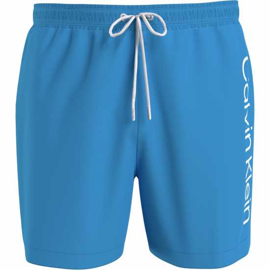 Мъжки плувни шорти и клинове Calvin Klein Large Logo Swim Shorts Син 2025 Calvin Klein Large Logo Swim Shorts Син 2025 Мъжки плувни шорти и клинове
