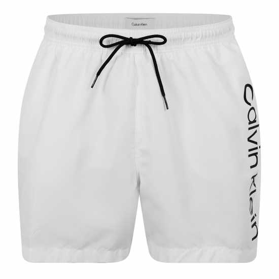 Мъжки плувни шорти и клинове Calvin Klein Large Logo Swim Shorts Бял 2025 Calvin Klein Large Logo Swim Shorts Бял 2025 Мъжки плувни шорти и клинове