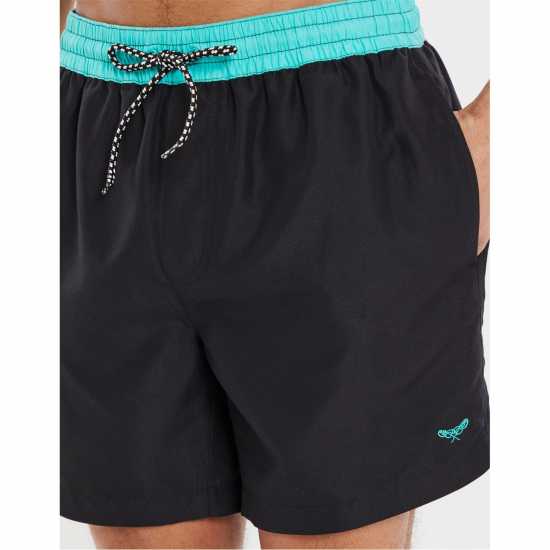 Мъжки плувни шорти и клинове Threadbare Pngli Swm Shrt Sn99 Black Threadbare Pngli Swm Shrt Sn99 Black Мъжки плувни шорти и клинове