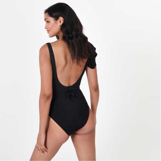 Biba Ruffle Swimsuit Black - Дамски бански