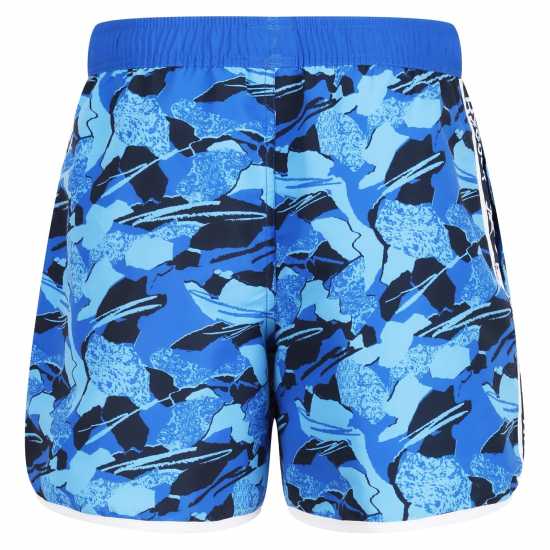 Reebok Мъжки Плувни Шорти Manzoor Swim Shorts Mens Blue/Blue/Navy Мъжки къси панталони