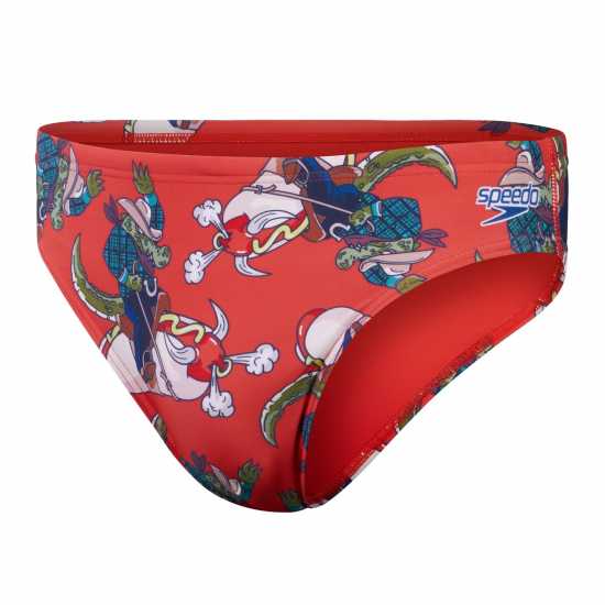 Speedo Escape 5Cm Brief Mens Червен/Син Мъжки плувни шорти и клинове