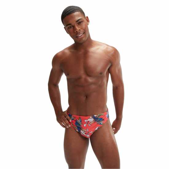 Speedo Escape 5Cm Brief Mens Червен/Син Мъжки плувни шорти и клинове