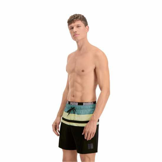 Puma Мъжки Плувни Шорти Heri Stripe Mid Swim Shorts Mens  - Мъжки къси панталони