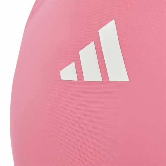 Adidas Детски Плувен Костюм 3 Bar Swim Suit Junior Розово/Бяло Детски бански и бикини