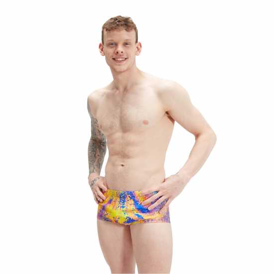 Speedo Club Digital Swimming Trunks Розово/Жълто 