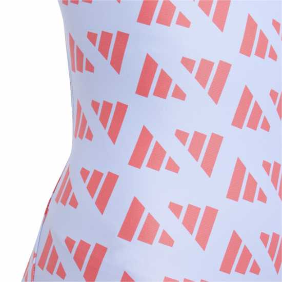 Детски бански и бикини Adidas Logo Graphic V-Back Swimsuit Juniors Виолетово/червено Adidas Logo Graphic V-Back Swimsuit Juniors Виолетово/червено Детски бански и бикини