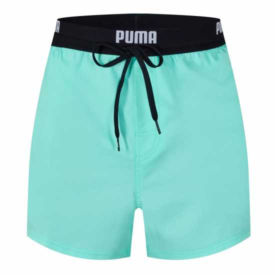 Мъжки плувни шорти и клинове Puma Logo Shorts Електрически мента Puma Logo Shorts Електрически мента Мъжки плувни шорти и клинове
