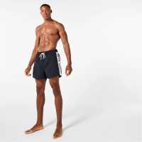 Jack Wills Side Panel Swim Shorts Black Мъжки къси панталони