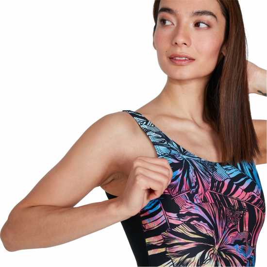 Дамски бански Speedo Placement U-Back Swimsuit One Piece Womens Speedo Placement U-Back Swimsuit One Piece Womens Дамски бански
