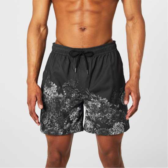 Firetrap Мъжки Плувни Шорти Printed Swim Shorts Mens Flower Мъжки къси панталони