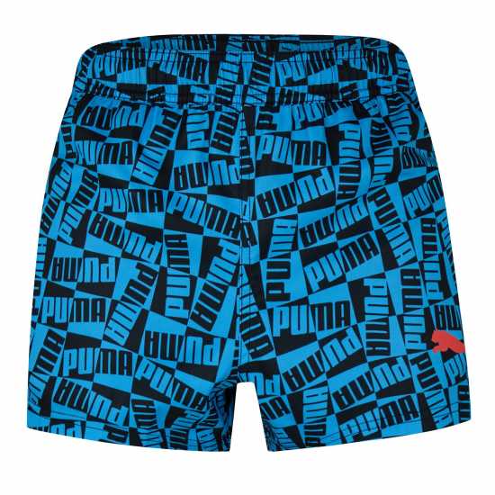 Puma Men's Logo Swim Shorts Blue Combo 