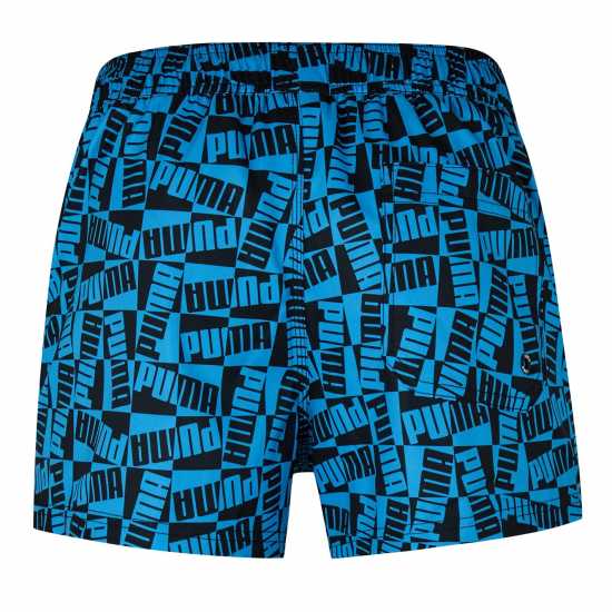 Puma Men's Logo Swim Shorts Blue Combo 