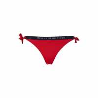 Tommy Hilfiger Side Tie Cheeky Bikini Bottoms Primary Red Дамски бански