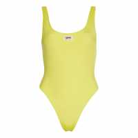 Tommy Hilfiger Scoop Back Cheeky One-Piece Magnetic Yellow Дамски бански