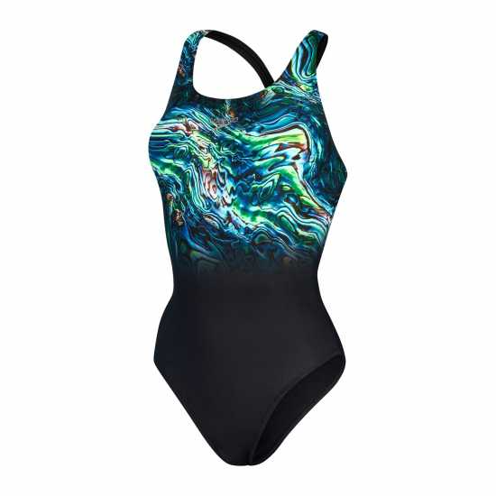 Speedo Plmt Digi Lbk 1Pc Black/Blue Speedo Plmt Digi Lbk 1Pc Black/Blue