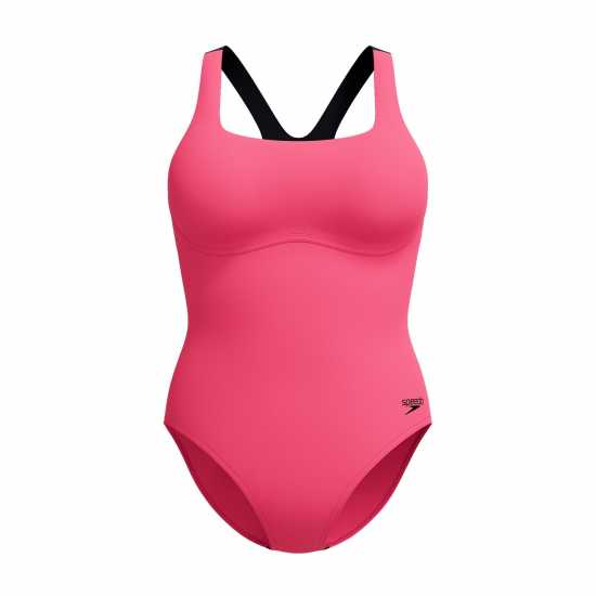Дамски бански Speedo Womens Flex Band Swimsuit With Built In Swim Bra Speedo Womens Flex Band Swimsuit With Built In Swim Bra Дамски бански