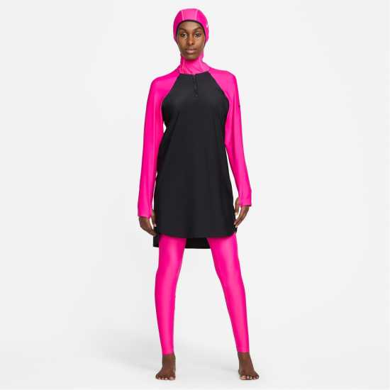 Nike Modest Victory Luxe Full Coverage Swim Dress Pink Prime Дамски бански