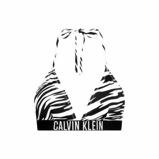 Calvin Klein Triangle Bikini Top Zebra Holiday Essentials