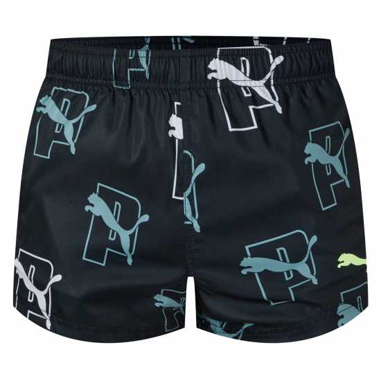 Puma Logo Swim Shorts Черен Комбо 