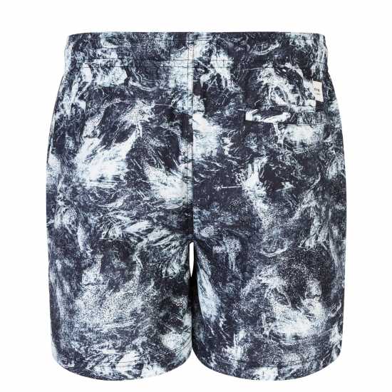 Firetrap Мъжки Плувни Шорти Aop Swim Shorts Mens Skull Blue - Мъжки къси панталони