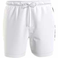 Calvin Klein Мъжки Плувни Шорти Medium Tape Swim Shorts Mens PVH Class White Мъжки къси панталони
