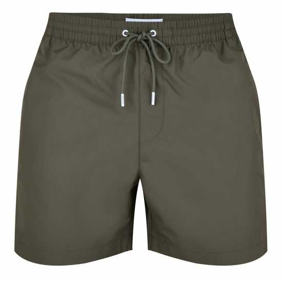 Calvin Klein Мъжки Плувни Шорти Medium Tape Swim Shorts Mens BattleGreen PLI Мъжки къси панталони