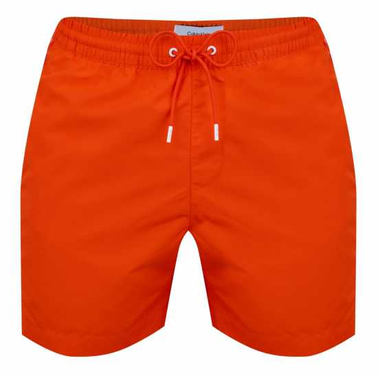 Calvin Klein Мъжки Плувни Шорти Medium Tape Swim Shorts Mens Acid Orange SCZ Мъжки къси панталони