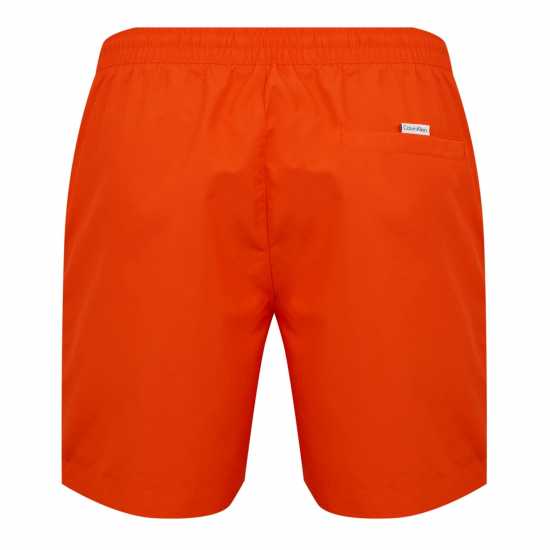 Calvin Klein Мъжки Плувни Шорти Medium Tape Swim Shorts Mens Acid Orange SCZ Мъжки къси панталони