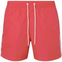 Calvin Klein Мъжки Плувни Шорти Medium Tape Swim Shorts Mens Coral XKN Мъжки къси панталони