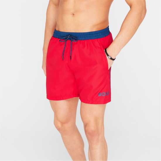 Usc Boss Starfish Swim Shorts Ярко червено 629 Мъжки къси панталони